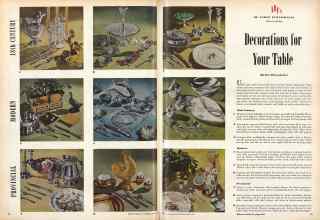 Better Homes & Gardens May 1947 Magazine Article: Decorations for Your Table