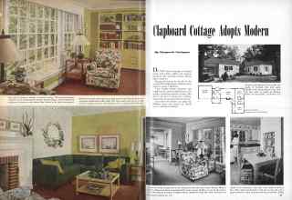 Better Homes & Gardens May 1947 Magazine Article: Clapboard Cottage Adopts Modern