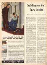 Better Homes & Gardens June 1947 Magazine Article: Scalp Ringworm Won't Take a Vacation!