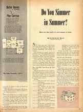 Better Homes & Gardens June 1947 Magazine Article: Do You Simmer in Summer?