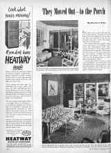 Better Homes & Gardens June 1947 Magazine Article: They Moved--Out-to the Porch