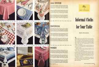 Better Homes & Gardens June 1947 Magazine Article: Informal Cloths for Your Table