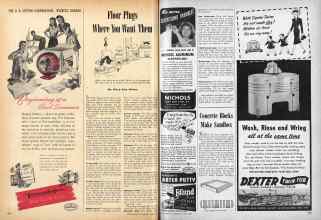 Better Homes & Gardens June 1947 Magazine Article: Floor Plugs Where You Want Them