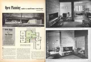 Better Homes & Gardens July 1947 Magazine Article: Open Planning makes a small home seem larger