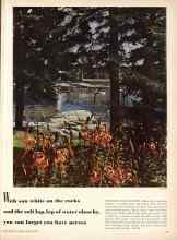 Better Homes & Gardens August 1947 Magazine Article: with sun white on the rocks and the soft lap, lap of water close by, you can forget you have nerves