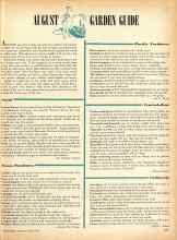Better Homes & Gardens August 1947 Magazine Article: AUGUST GARDEN GUIDE