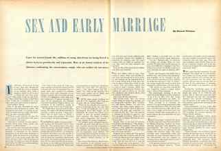 Better Homes & Gardens August 1947 Magazine Article: SEX AND EARLY MARRIAGE