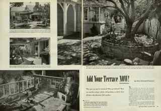 Better Homes & Gardens September 1947 Magazine Article: Add Your Terrace NOW!