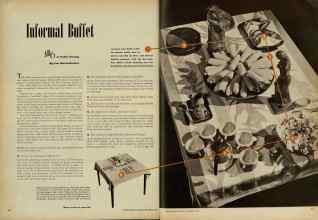 Better Homes & Gardens September 1947 Magazine Article: Informal Buffet