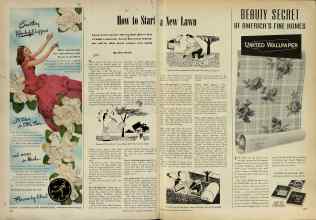 Better Homes & Gardens September 1947 Magazine Article: How to Start a New Lawn