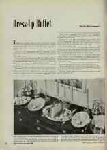 Better Homes & Gardens October 1947 Magazine Article: Dress-Up Buffet