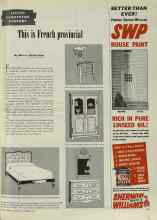 Better Homes & Gardens October 1947 Magazine Article: This is French provincial
