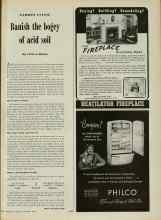 Better Homes & Gardens October 1947 Magazine Article: Banish the bogey of acid soil