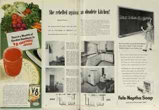 Better Homes & Gardens October 1947 Magazine Article: She rebelled against an obsolete kitchen!