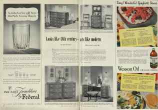 Better Homes & Gardens October 1947 Magazine Article: Looks like 18th century acts like modern