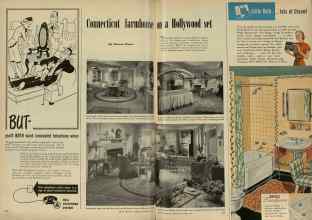Better Homes & Gardens October 1947 Magazine Article: Connecticut farmhouse on a Hollywood set