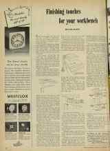 Better Homes & Gardens November 1947 Magazine Article: Finishing touches for your workbench
