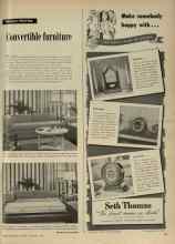 Better Homes & Gardens November 1947 Magazine Article: Advance Showing Convertible furniture