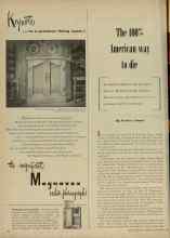 Better Homes & Gardens November 1947 Magazine Article: The 100% American way to die