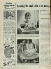 Better Homes & Gardens November 1947 Magazine Article: Teaching the small child table manners