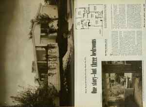 Better Homes & Gardens November 1947 Magazine Article: One story-but three bedrooms