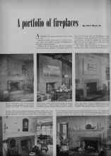 Better Homes & Gardens December 1947 Magazine Article: A portfolio of fireplaces