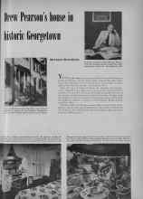 Better Homes & Gardens December 1947 Magazine Article: Drew Pearson's house in historic Georgetown