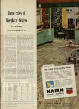 Better Homes & Gardens December 1947 Magazine Article: Basic rules of fireplace design