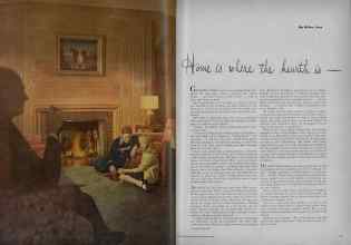Better Homes & Gardens December 1947 Magazine Article: Home is where the hearth is