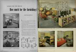 Better Homes & Gardens December 1947 Magazine Article: How much for the furnishings?