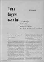 Better Homes & Gardens January 1948 Magazine Article: When a daughter asks a dad