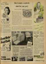 Better Homes & Gardens January 1948 Magazine Article: How to make a sandwich wheel for your party