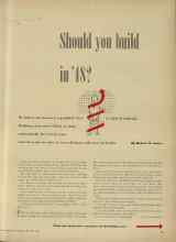 Better Homes & Gardens February 1948 Magazine Article: Should you build in '48?