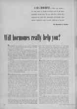 Better Homes & Gardens February 1948 Magazine Article: Will hormones really help you?