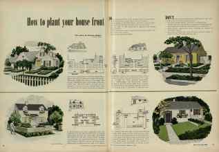 Better Homes & Gardens February 1948 Magazine Article: How to plant your house front