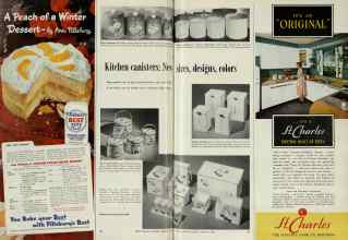 Better Homes & Gardens February 1948 Magazine Article: Kitchen canisters: New sizes, designs, colors