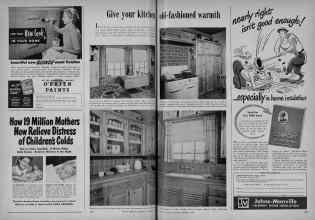 Better Homes & Gardens February 1948 Magazine Article: Give your kitchen old-fashioned warmth