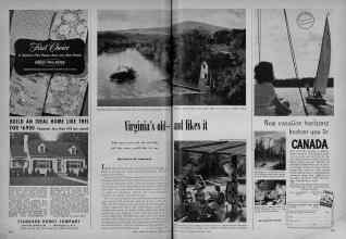 Better Homes & Gardens February 1948 Magazine Article: Virginia's old and likes it