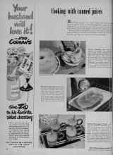 Better Homes & Gardens March 1948 Magazine Article: Cooking with canned juices