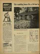 Better Homes & Gardens March 1948 Magazine Article: This rambling house fits a 50-foot lot