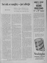 Better Homes & Gardens March 1948 Magazine Article: Not sick or naughty-- just allergic
