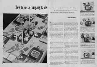 Better Homes & Gardens March 1948 Magazine Article: How to set a company table