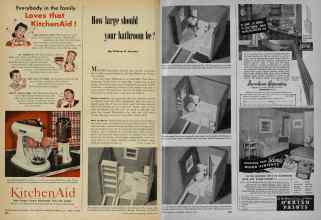 Better Homes & Gardens March 1948 Magazine Article: How large should jour bathroom be?