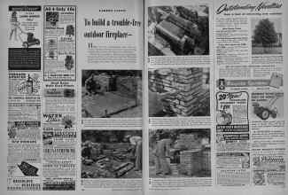 Better Homes & Gardens March 1948 Magazine Article: To build a trouble-free outdoor fireplace--
