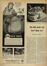 Better Homes & Gardens April 1948 Magazine Article: One-dish meals can bowl them over