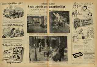 Better Homes & Gardens April 1948 Magazine Article: 9 ways to get the most from outdoor living
