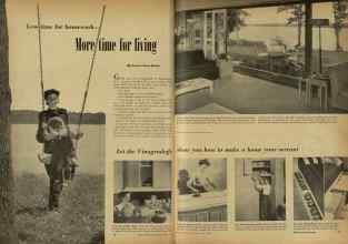Better Homes & Gardens April 1948 Magazine Article: Less time for housework--More time for living