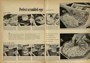 Better Homes & Gardens April 1948 Magazine Article: Perfect scrambled eggs