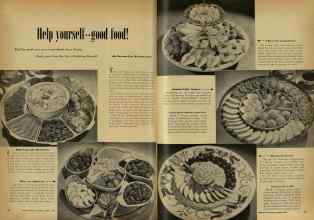 Better Homes & Gardens April 1948 Magazine Article: Help yourself--good food!