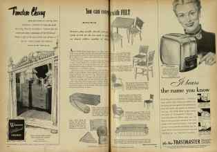 Better Homes & Gardens April 1948 Magazine Article: You can cover it with FELT